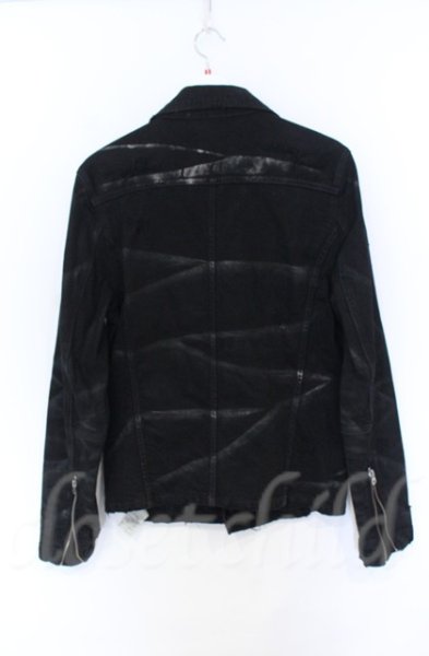 画像3: CIVARIZE / Transcend 加工デニムライダースジャケット 46 ブラック O-25-11-23-006-CI-ja-YM-OS (3)
