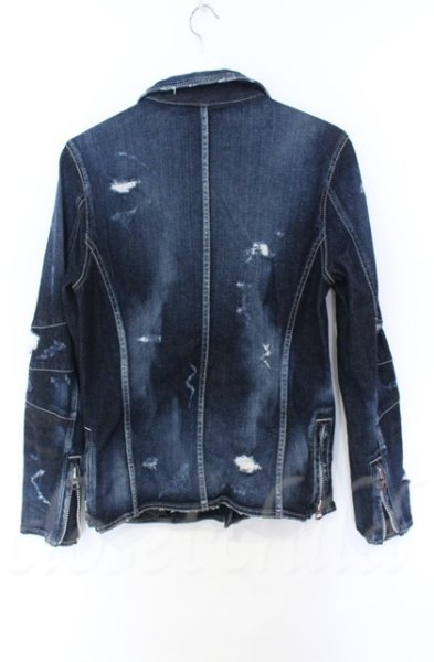 画像3: FUGA / デニムライダースジャケット 44 インディゴ O-25-11-23-007-FU-ja-YM-OS (3)