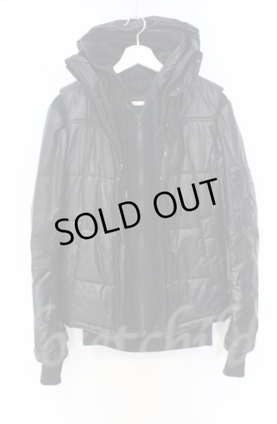 画像4: s'exprimer / コーティングナイロン中綿レイヤードジャケット 44 ブラック O-25-11-23-001-s'-ja-YM-OS (4)