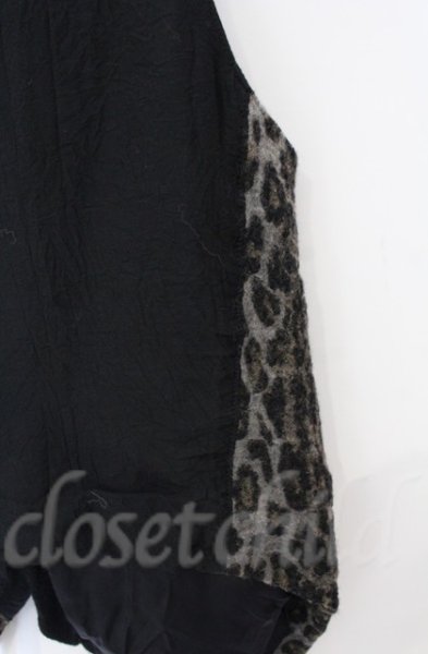 画像5: IFSIXWASNINE / SLIP VEST/M ウールレオパードベスト【メンズ1】 1 ブラックｘグレー O-25-11-23-010-IF-to-YM-OS (5)