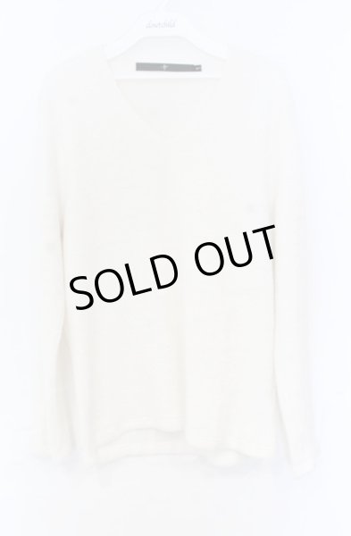 画像1: NO ID. / ビキューレパイルV/Nプルオーバー 1 ホワイト O-25-11-23-012-NO-to-YM-ZT1230N (1)