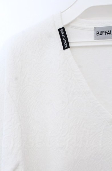 画像2: BUFFALO BOBS / ペイズリーブリスターカットソー 3 ホワイト O-25-11-23-013-BU-to-YM-OS (2)