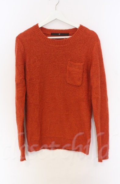 画像1: NO ID. / クルーネックモヘアニット 1 レンガ O-25-11-23-016-NO-to-YM-OS (1)