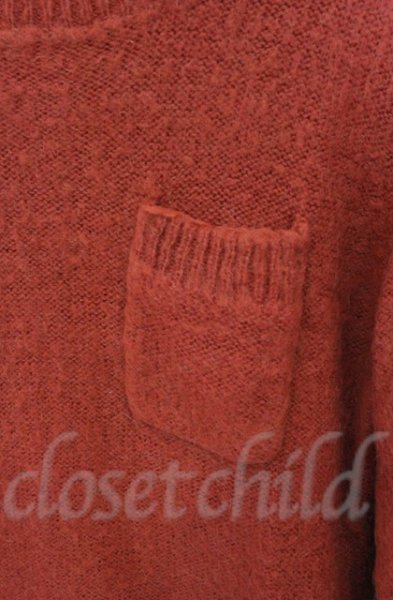 画像2: NO ID. / クルーネックモヘアニット 1 レンガ O-25-11-23-016-NO-to-YM-OS (2)