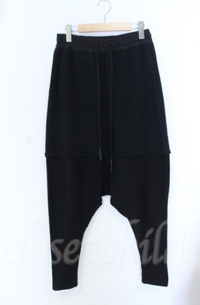 画像1: A.F ARTEFACT / WOOL RIB BLOCKING SARROUEL（ウールリブブロッキングサルエルパンツ）  ブラック O-25-11-23-023-A.-pa-YM-OS (1)