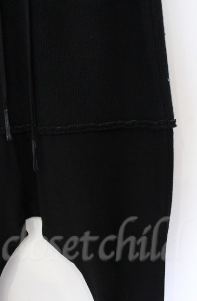 画像2: A.F ARTEFACT / WOOL RIB BLOCKING SARROUEL（ウールリブブロッキングサルエルパンツ）  ブラック O-25-11-23-023-A.-pa-YM-OS (2)