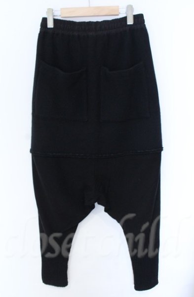 画像3: A.F ARTEFACT / WOOL RIB BLOCKING SARROUEL（ウールリブブロッキングサルエルパンツ）  ブラック O-25-11-23-023-A.-pa-YM-OS (3)