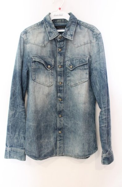 画像1: GOSTAR DE FUGA / GENERAL 加工デニムシャツ 44 インディゴ O-25-12-20-029-GO-sh-YM-ZT199 (1)