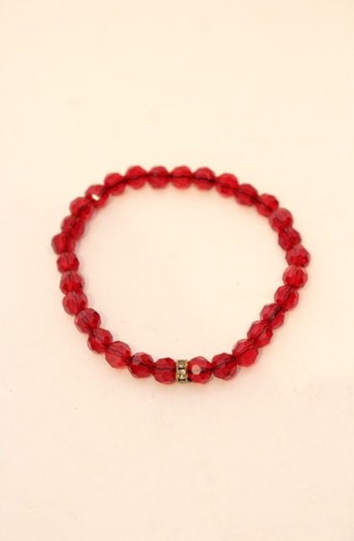 画像1: Moonage Devilment / グラスビーズブレスレット  レッド O-25-12-20-037-Mo-ac-YM-OS (1)