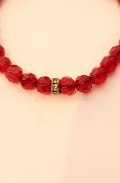 画像2: Moonage Devilment / グラスビーズブレスレット  レッド O-25-12-20-037-Mo-ac-YM-OS (2)