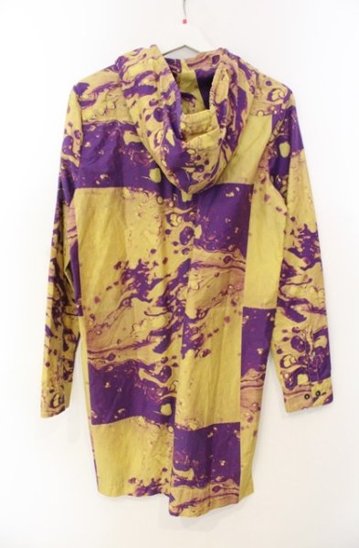 画像3: NO ID. BLACK / リキッドプリントフーデッドシャツ 2 イエローxパープル O-25-12-20-004-NO-sh-YM-OS (3)