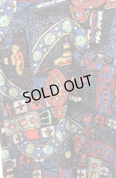 画像2: NO ID. / 総柄オープンカラーSH シャツ ONE マルチｘブラック O-25-12-20-011-NO-sh-YM-ZT1225L (2)