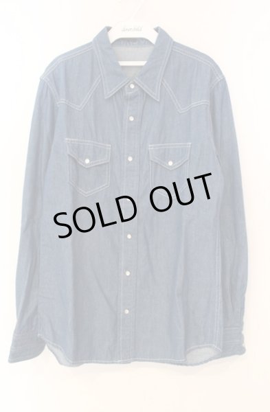 画像1: Moonage Devilment / ライトオンスデニムシャツ 48 ライトインディゴ O-25-12-20-017-Mo-sh-YM-ZT1225L (1)