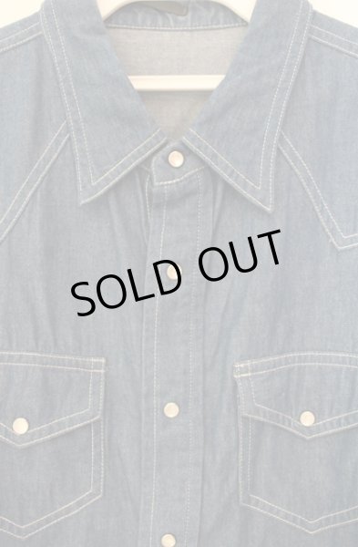 画像2: Moonage Devilment / ライトオンスデニムシャツ 48 ライトインディゴ O-25-12-20-017-Mo-sh-YM-ZT1225L (2)