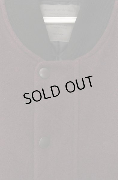 画像2: Moonage Devilment / カウレザー切替メルトンスタジャン 46 ワインＸブラック O-25-12-20-019-Mo-ja-YM-OS (2)