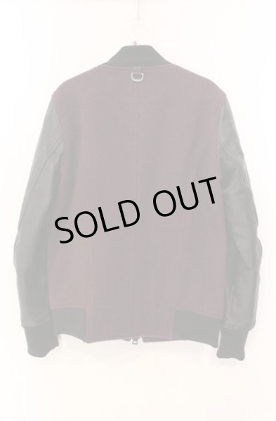 画像4: Moonage Devilment / カウレザー切替メルトンスタジャン 46 ワインＸブラック O-25-12-20-019-Mo-ja-YM-OS (4)