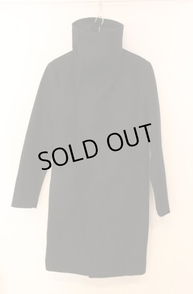 画像1: CIVARIZE / Usherメルトンハイカラーコート 46 ブラック O-25-12-20-024-CI-ou-YM-OS (1)