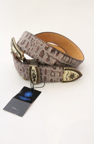 画像2: TORNADO MART / カウレザーエンボスベルト M ピンクベージュ O-25-12-26-037-TO-0-YM-OS (2)