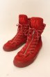画像1: Moonage Devilment / スウェードレザーハイカットスニーカー アウトソール全長29cm レッド O-25-12-26-038-Mo-sho-YM-OS (1)