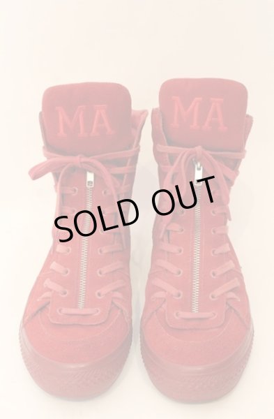 画像2: Moonage Devilment / スウェードレザーハイカットスニーカー アウトソール全長29cm レッド O-25-12-26-038-Mo-sho-YM-OS (2)