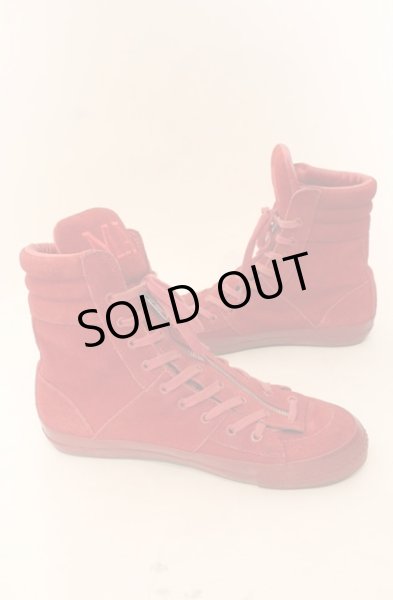 画像4: Moonage Devilment / スウェードレザーハイカットスニーカー アウトソール全長29cm レッド O-25-12-26-038-Mo-sho-YM-OS (4)