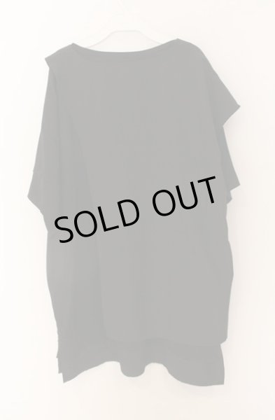 画像2: NO ID. BLACK / アシンメトリースリーレイヤードC/N Tシャツ 2 ブラック O-25-12-26-008-NO-ts-YM-ZT046 (2)