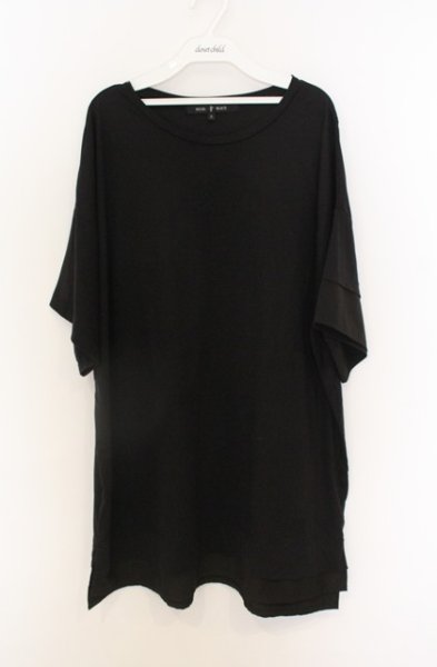 画像3: NO ID. BLACK / アシンメトリースリーレイヤードC/N Tシャツ 2 ブラック O-25-12-26-008-NO-ts-YM-OS (3)