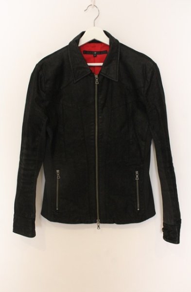 画像1: NO ID. / レザースタンドカラーブルゾン 3 ブラック O-25-12-26-009-NO-ou-YM-OS (1)