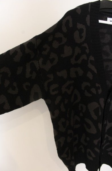 画像2: WHITELAND / レオパードワイドカーディガン F ブラック O-25-12-26-013-WH-to-YM-OS (2)