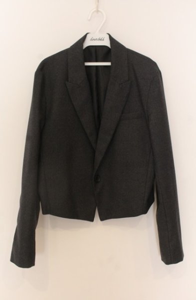 画像1: NO ID. / ピークドラペル1Bショートテーラードジャケット 1 グレー O-25-12-26-014-NO-ja-YM-OS (1)