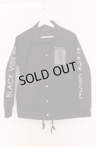 画像1: NO ID. / PストレッチBLACK VISIONプリントコーチジャケット 1 ブラック O-25-12-26-016-NO-ja-YM-ZT030 (1)