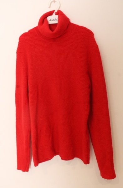 画像1: NO ID. / プレミアムライトリブニットタートルネック 1 レッド O-25-12-26-019-NO-to-YM-OS (1)