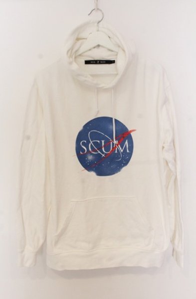 画像1: NO ID. BLACK / SCUMプリントプルオーバーパーカー 1 ホワイト O-25-12-26-021-NO-to-YM-OS (1)