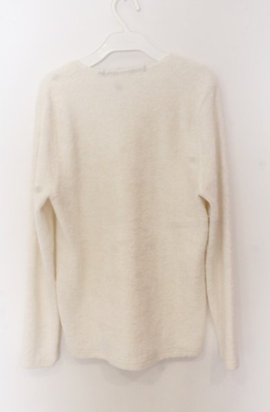 画像4: NO ID. / ビキューレパイルV/Nプルオーバー 1 ホワイト O-25-12-26-022-NO-to-YM-OS (4)