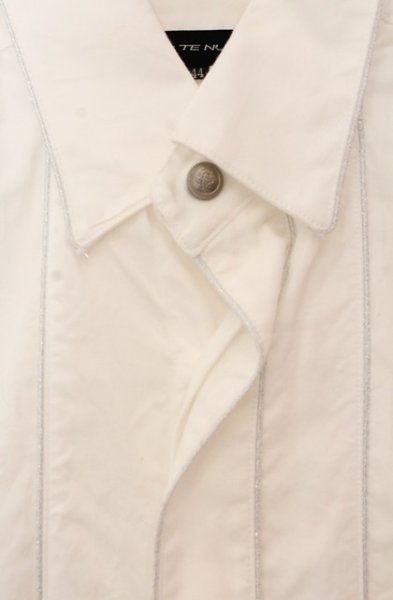 画像2: SOS TE NUTO / グリッターパイピングボタンダウンシャツ 44 ホワイト O-25-12-26-024-SO-sh-YM-OS (2)