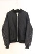 画像1: CIVARIZE / レースアップビッグシルエットMA-1ジャケット  ブラック O-25-12-27-001-CI-ou-YM-OS (1)