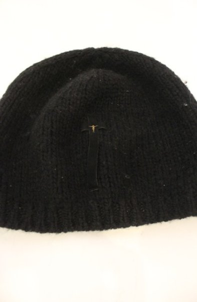 画像2: LGB / CAP/with cross ビーニーキャップ  ブラック O-25-12-27-025-LG-0-YM-OS (2)