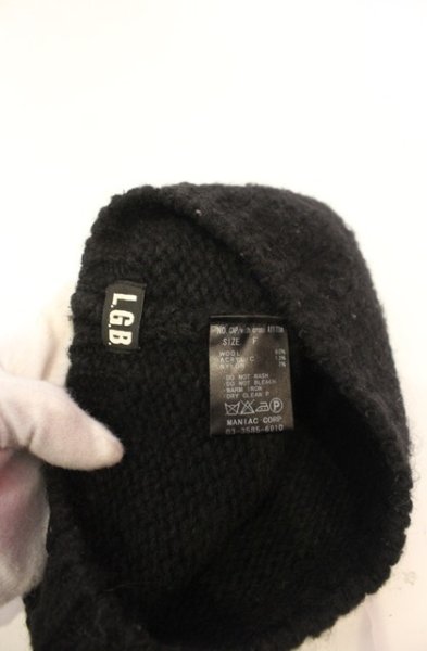 画像4: LGB / CAP/with cross ビーニーキャップ  ブラック O-25-12-27-025-LG-0-YM-OS (4)