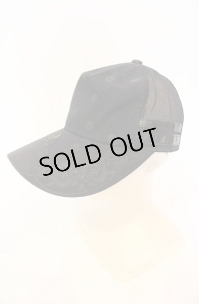 画像1: Roen / モノグラムペイズリーキャップ  ブラック O-25-12-27-026-Ro-za-YM-OS (1)