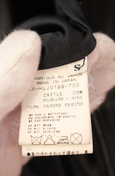 画像7: kiryuyrik / Cow Leather Embroidery Motor Cycle カウハイドジャケット S ブラック O-25-12-27-002-ki-ou-YM-OS (7)