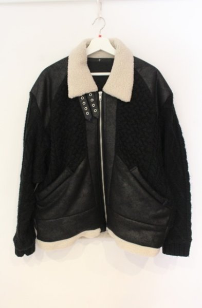 画像1: NO ID. / チェンジングニットB-3BIG BLZ ブルゾン ONE ブラック O-25-12-27-003-NO-ou-YM-OS (1)