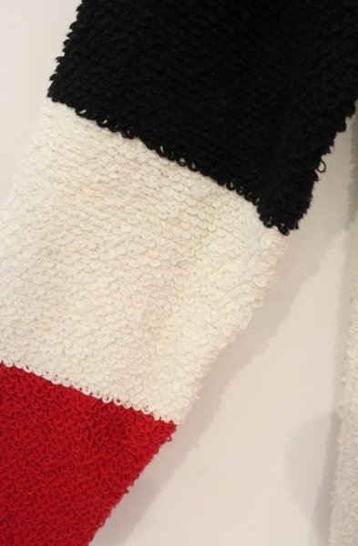 画像3: NO ID. BLACK / Cニットループバイカラープルオーバー 1 ホワイトｘブラックｘレッド O-25-12-27-004-NO-to-YM-OS (3)