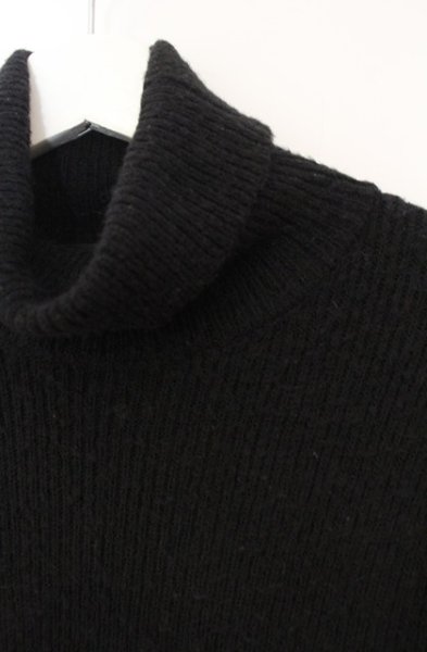 画像2: NO ID. / プレミアムライトリブニットタートルネック 1 ブラック O-25-12-27-005-NO-to-YM-OS (2)