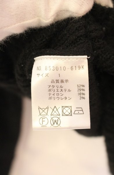 画像4: NO ID. / プレミアムライトリブニットタートルネック 1 ブラック O-25-12-27-005-NO-to-YM-OS (4)