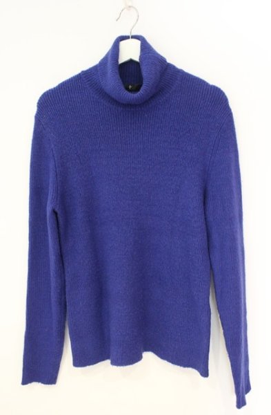 画像1: NO ID. / プレミアムライトリブニットタートルネック 1 ブルー O-25-12-27-006-NO-to-YM-OS (1)