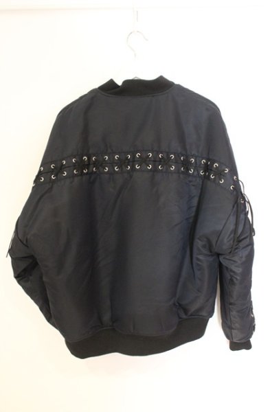 画像3: CIVARIZE / レースアップビッグシルエットMA-1ジャケット  ブラック O-25-12-27-001-CI-ou-YM-OS (3)