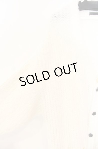 画像2: NO ID. / シャギーニットVネックカーディガン ONE ホワイト O-25-12-27-007-NO-to-YM-ZT108 (2)