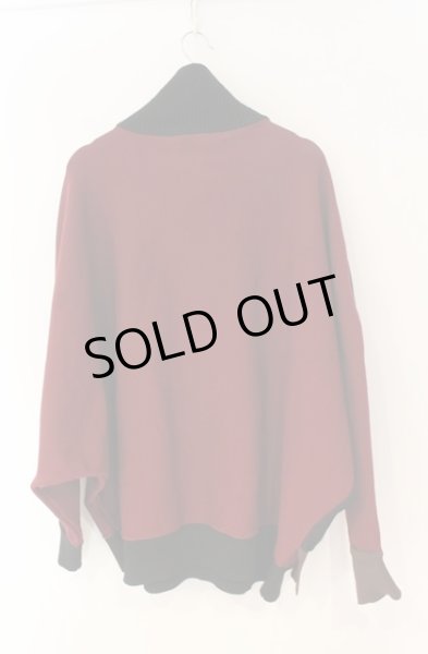 画像4: NO ID. BLACK / レイヤードドルマンスリーブニットプルオーバー ONE ブラックｘワインｘブラウン O-25-12-27-010-NO-to-YM-OS (4)