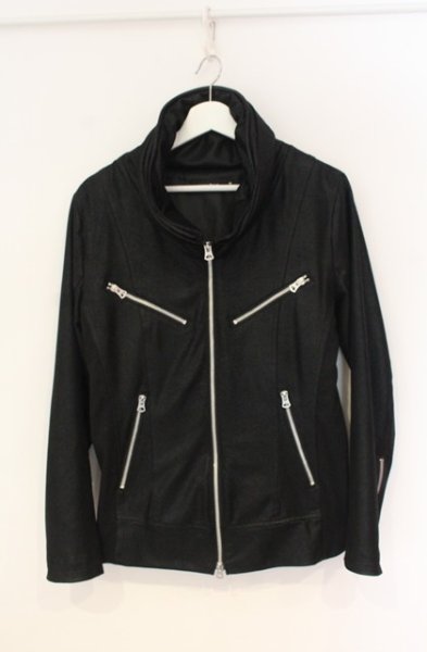 画像1: CIVARIZE / 宇宙襟コーティングストレッチジャケット 44 ブラック O-25-12-27-011-CI-ja-YM-OS (1)