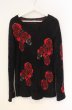 画像1: CIVARIZE / ローズジャガードモヘアニットソー 44 ブラックｘレッド O-25-12-27-012-CI-to-YM-OS (1)
